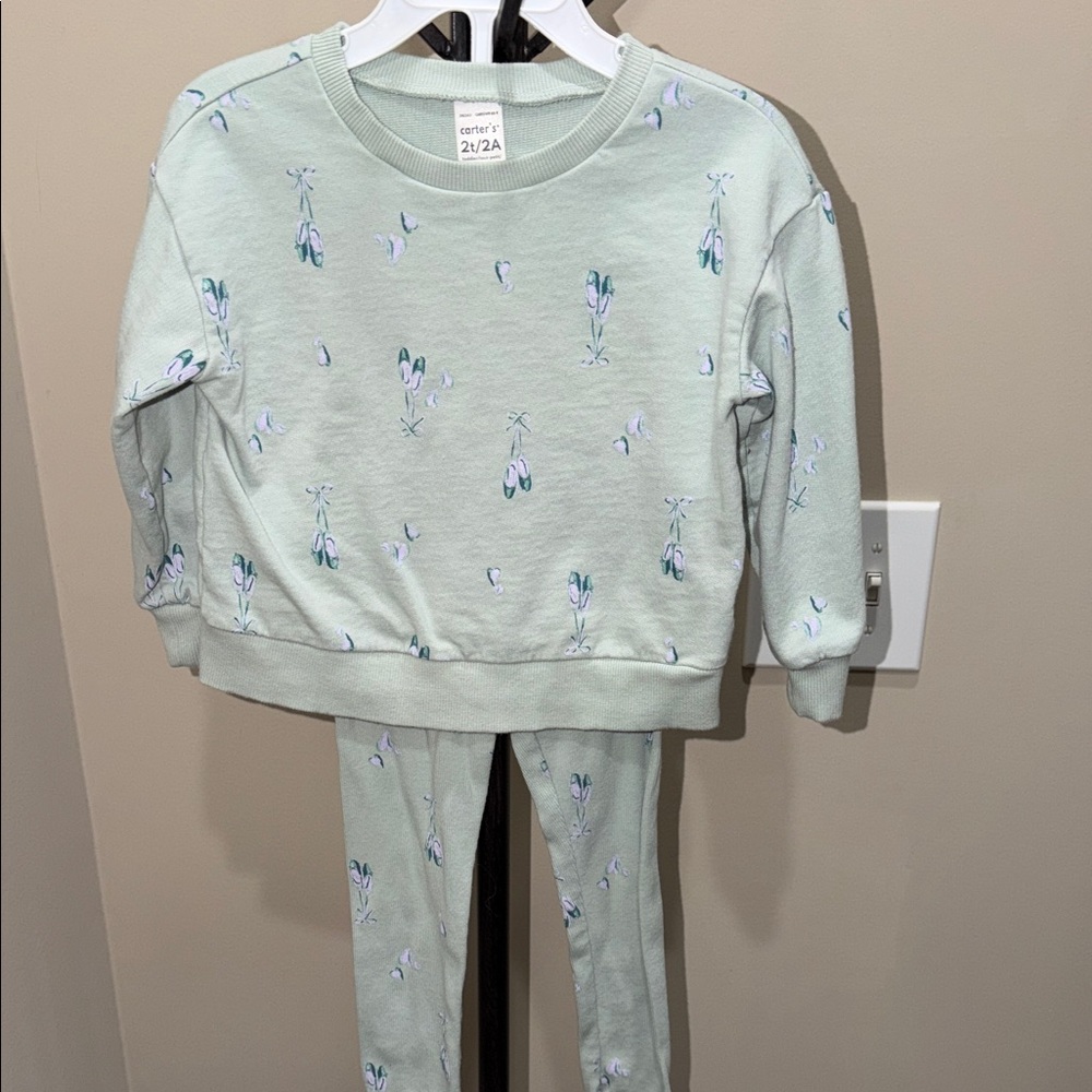 Carter's Mint Ballet Slipper matching set